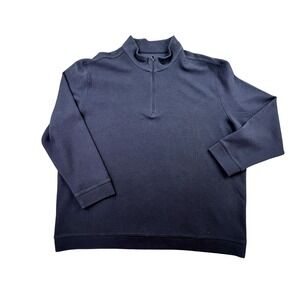 Ben Hogan Performance 3XL Navy Quarter Zip Textured Pullover Golf Sweater